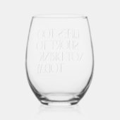 Drink Wine Vandaag – Stengel-loze Wijn Glas (Achterkant)