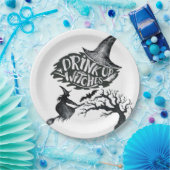 Drink Witte Borden van halloween-papier Papieren Bordje (Feest)