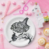 Drink Witte Borden van halloween-papier Papieren Bordje (Feest)