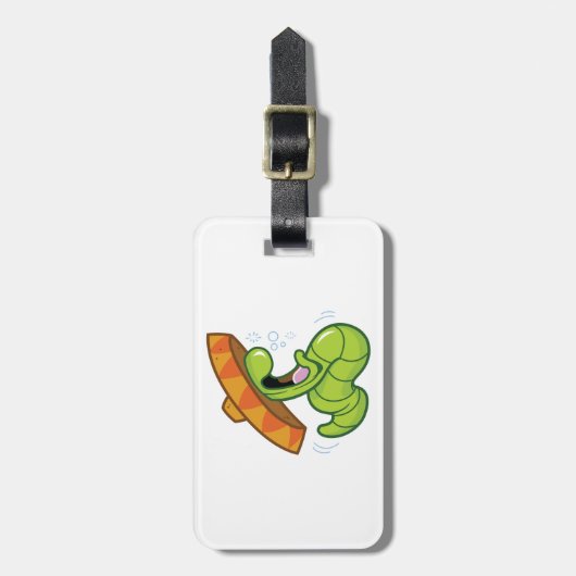 Drink worm met Sombrero Mexican Party Bagagelabel (Voorkant verticaal)