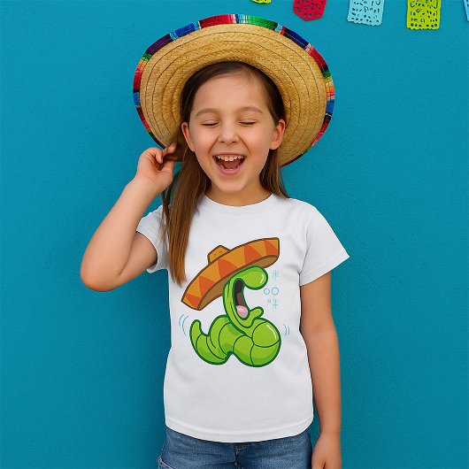 Drink worm met Sombrero Mexican Party T-shirt