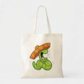Drink worm met Sombrero Mexican Party Tote Bag (Voorkant)