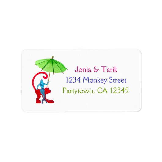 Drink Zeemeermin Adres Stickers (Voorkant)