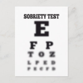Drinke Gematigde Test van het Oog van de Briefkaart