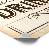 DRINKEN Afdrukken Poster (Hoek)