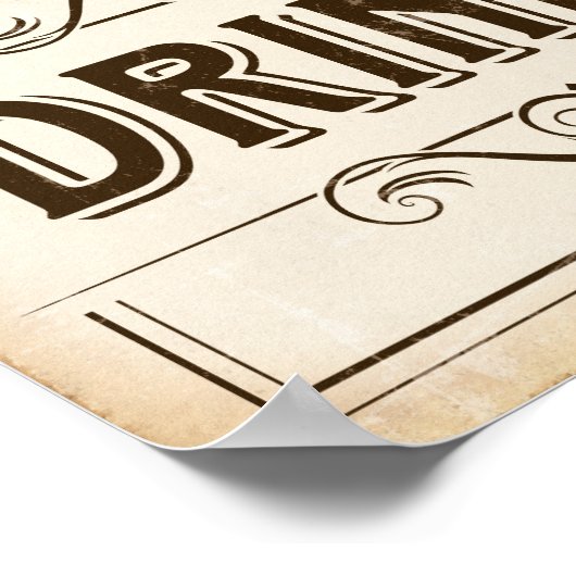  DRINKEN Afdrukken Poster (Hoek)