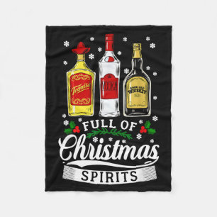 Drinken Alcohol Kerstfeest Cadeau Vol Kerst Fleece Deken