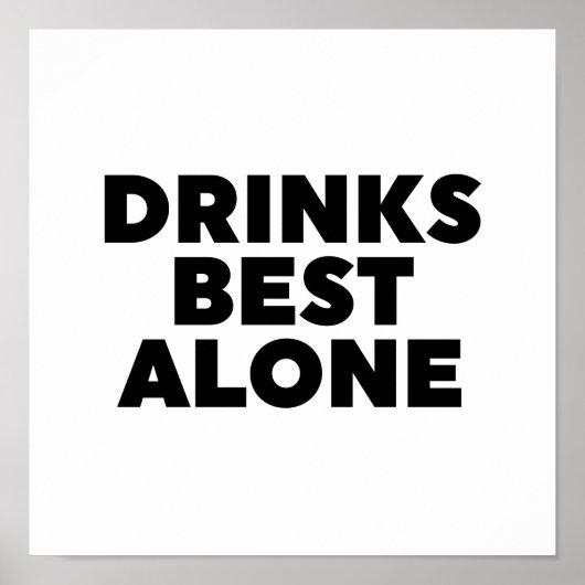 Drinken Alleen beste Poster (Voorkant)