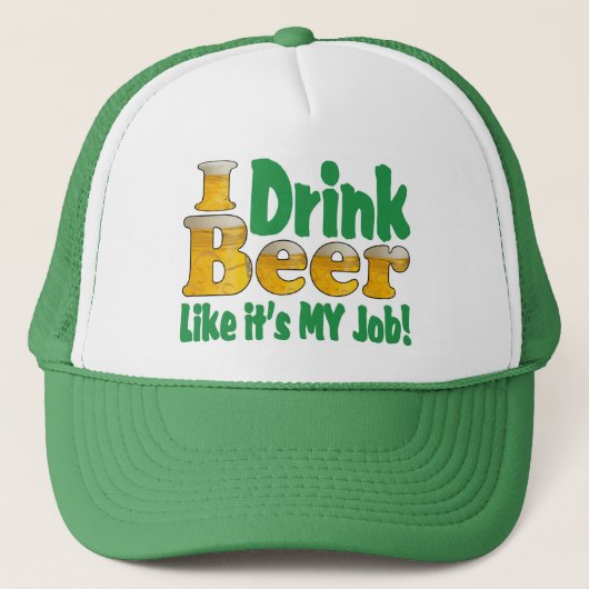 Drinken als een baan trucker pet (Voorkant)