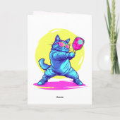 Drinken als een kat feestdagen kaart (Achterkant)