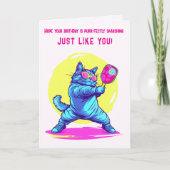 Drinken als een kat feestdagen kaart (Voorkant)