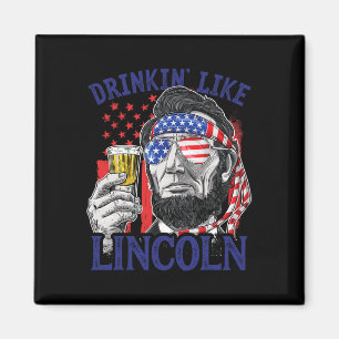 Drinken als Lincoln 4 juli Abraham Abe Amer Magneet
