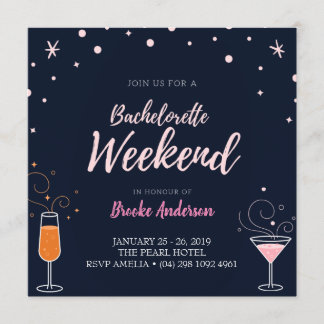 Drinken Bachelorette Weekend Party-kaart Kaart