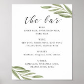 Drinken balk voor de groenbladerkalligrafie poster (Voorkant)