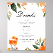 Drinken Bar Aperol Spritz Vrijgezellenfeest Tafelt Poster (Voorkant)