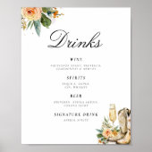 Drinken Bar Boots en Bubbly Vrijgezellenfeest Sign Poster (Voorkant)