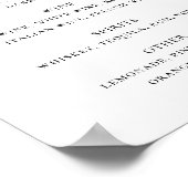 Drinken bar met zwarte en witte kalligrafie poster (Hoek)