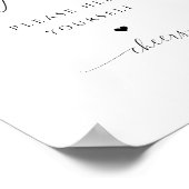 Drinken Bar Modern Elegant Vrijgezellenfeest Teken Poster (Hoek)