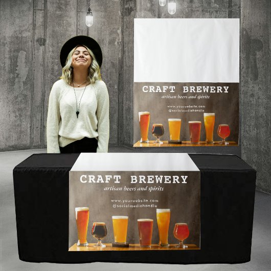 Drinken Beer Pop Up Winkel Tafel Runner Teken Foto Wandkleed