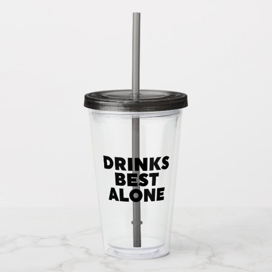 Drinken Beste alleen Glass Acryl Drinkbeker (Voorkant)