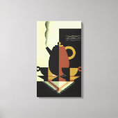  Drinken Beverages Koffiepot met bekertjes Canvas Afdruk (Voorkant)