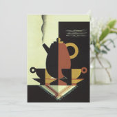  Drinken Beverages Koffiepot met bekertjes Kaart (Staand voorkant)