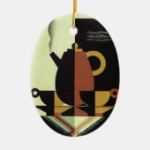 Drinken Beverages Koffiepot met bekertjes Keramisch Ornament (Voorkant)