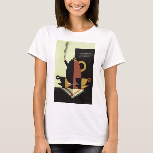  Drinken Beverages Koffiepot met bekertjes T-shirt (Voorkant)