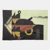 Drinken Beverages Koffiepot met bekertjes Theedoek (Horizontaal)