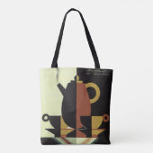  Drinken Beverages Koffiepot met bekertjes Tote Bag (Achterkant)