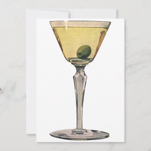  Drinken Beverages, Martini Olive Cocktail Kaart (Voorkant)