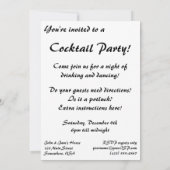 Drinken Beverages, Martini Olive Cocktail Kaart (Achterkant)