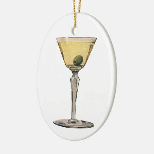  Drinken Beverages, Martini Olive Cocktail Keramisch Ornament (Links)