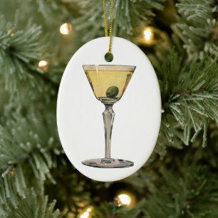  Drinken Beverages, Martini Olive Cocktail Keramisch Ornament