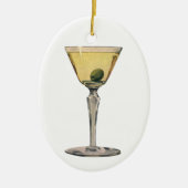  Drinken Beverages, Martini Olive Cocktail Keramisch Ornament (Voorkant)
