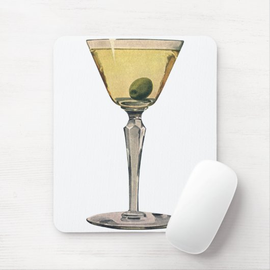  Drinken Beverages, Martini Olive Cocktail Muismat (Met muis)