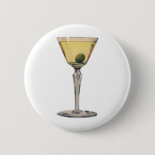  Drinken Beverages, Martini Olive Cocktail Ronde Button 5,7 Cm (Voorkant)