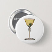  Drinken Beverages, Martini Olive Cocktail Ronde Button 5,7 Cm (Voorkant /achterkant)