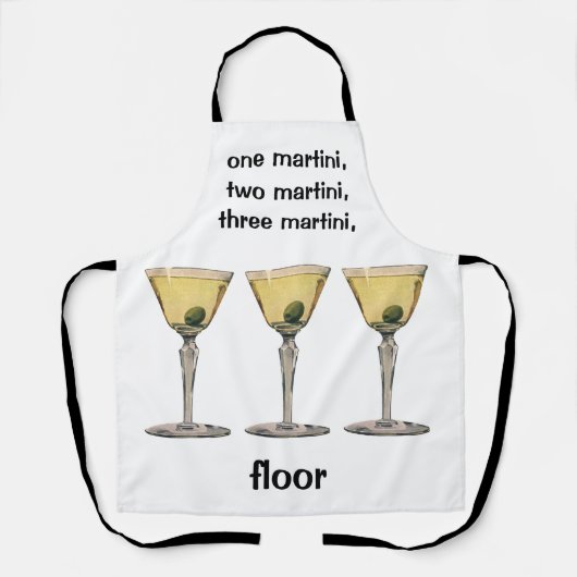  Drinken Beverages, Martini Olive Cocktail Schort (Voorkant)