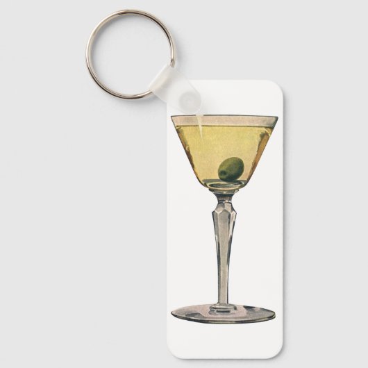  Drinken Beverages, Martini Olive Cocktail Sleutelhanger (Voorkant)