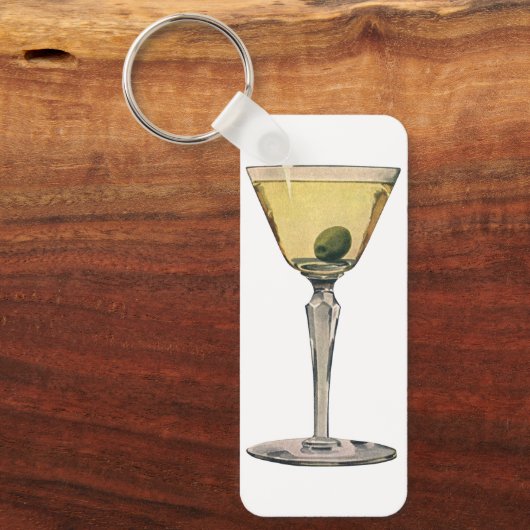  Drinken Beverages, Martini Olive Cocktail Sleutelhanger (Voorkant)