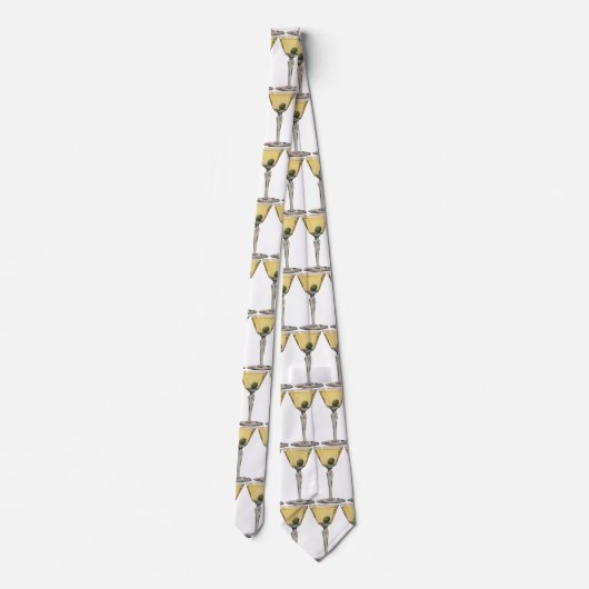  Drinken Beverages, Martini Olive Cocktail Stropdas (Achterkant)