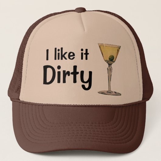  Drinken Beverages, Martini Olive Cocktail Trucker Pet (Voorkant)