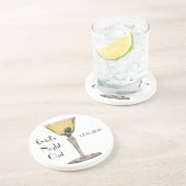  Drinken Beverages, Martini Olive Cocktail Zandsteen Onderzetter (Zijkant)