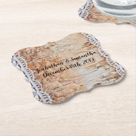 Drinken Coasters Geometrische land schuur hout kan Kartonnen Onderzetters (Gekanteld)