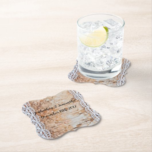 Drinken Coasters land schuur hout kant trim Edge Kartonnen Onderzetters (Insitu)