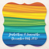Drinken Coasters lgbtq regenboog vlag lesbisch gay Kartonnen Onderzetters (Voorkant)