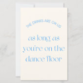 Drinken & Dans Vloer Trouwbord (Voorkant)