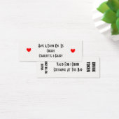 Drinken die voor bezoekers worden symbolisch geper mini visitekaartjes (Bureau)