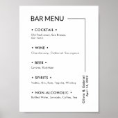 Drinken. Eenvoudig menu Matig gebarenteken Poster (Voorkant)